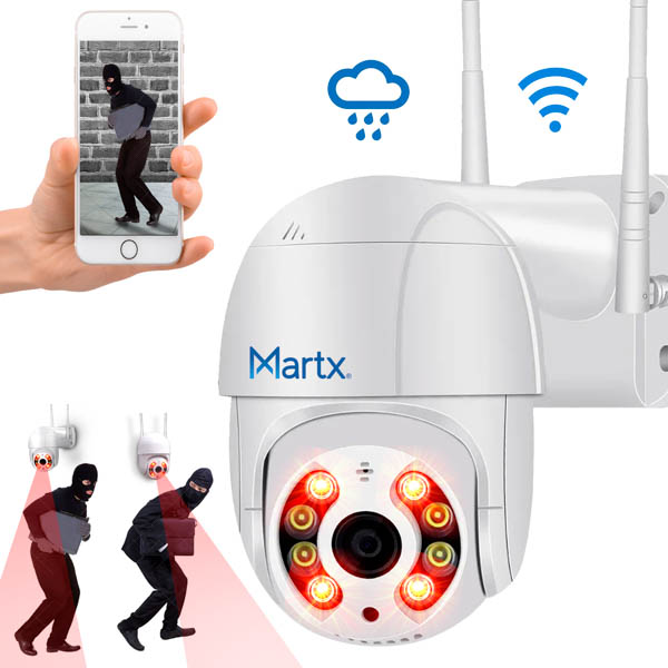 Camara Wifi Exterior Hd Giratoria 360 Tipo Domo Impermeable