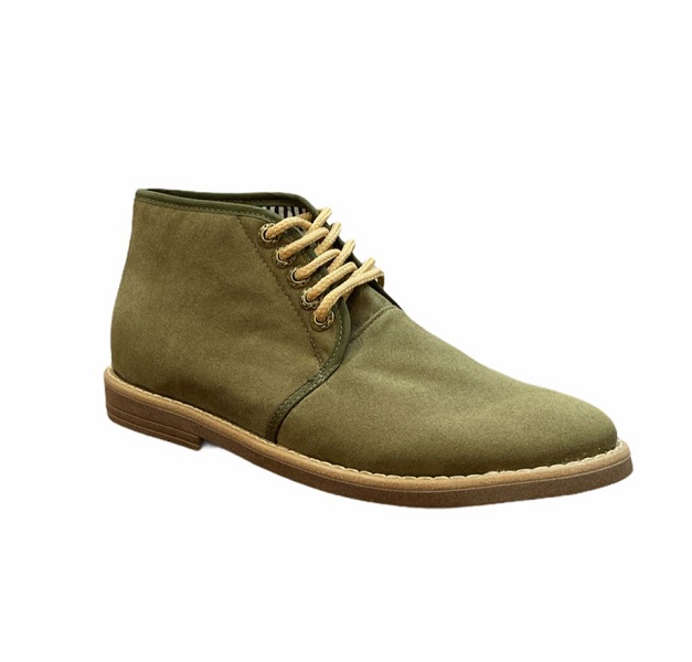 Botín Cómodo Para Hombre RAZGO Color Verde Estilo Chukka