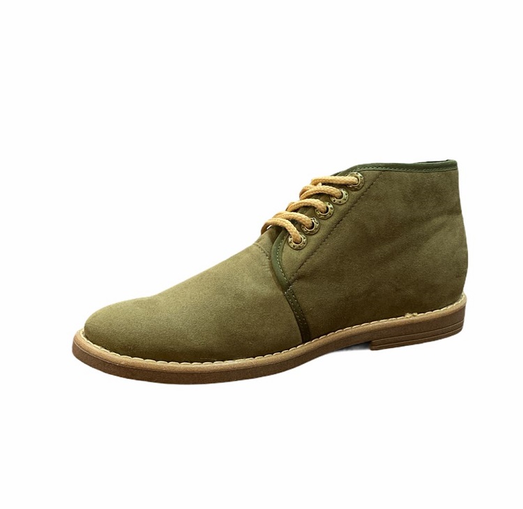 Botín Cómodo Para Hombre RAZGO Color Verde Estilo Chukka