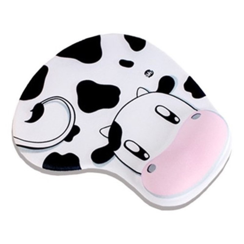 Mousepad Gel Vaca Antideslizante Soporte Muñeca Grosor 3mm