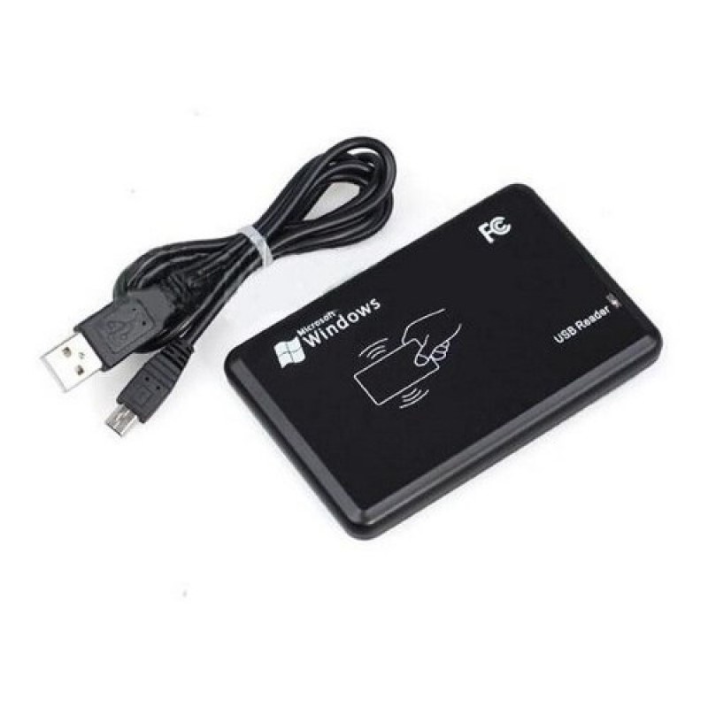 Lector Rfid 125khz Em4100 Usb + Tarjeta Blanca Rfid 1 Pieza