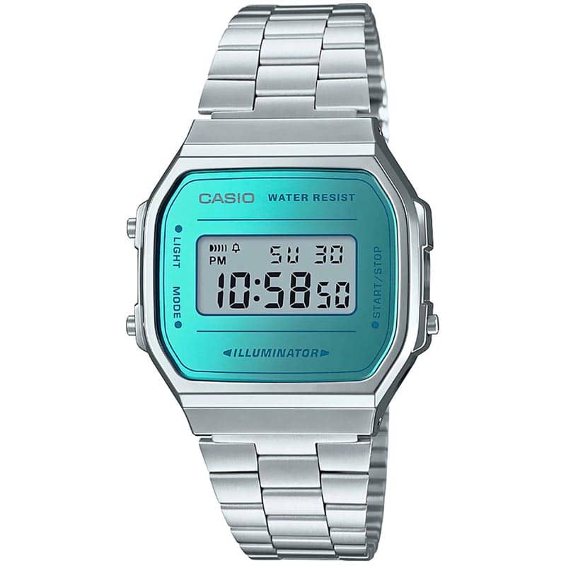 Reloj Unisex Casio Vintage A168wem-2vt Azul Turquesa