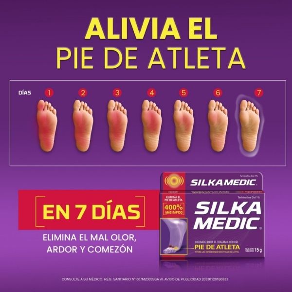 SILKAMEDIC GEL ANTIMICÓTICO 15G. TRATAMIENTO PIE ATLETA