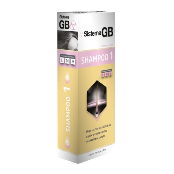 Shampoo Sistema Gb Mujer 1 Caida Cabello Alopecia 230 Ml