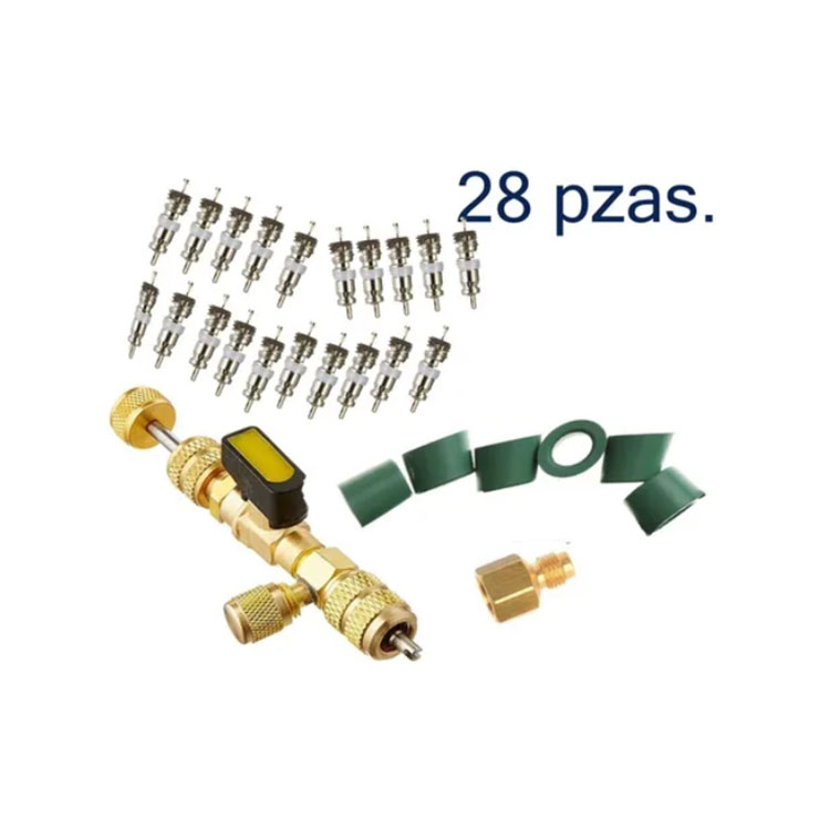 Removedor de Núcleo De Válvula 1/4 5 1/6 De Seguridad con 20 schrader