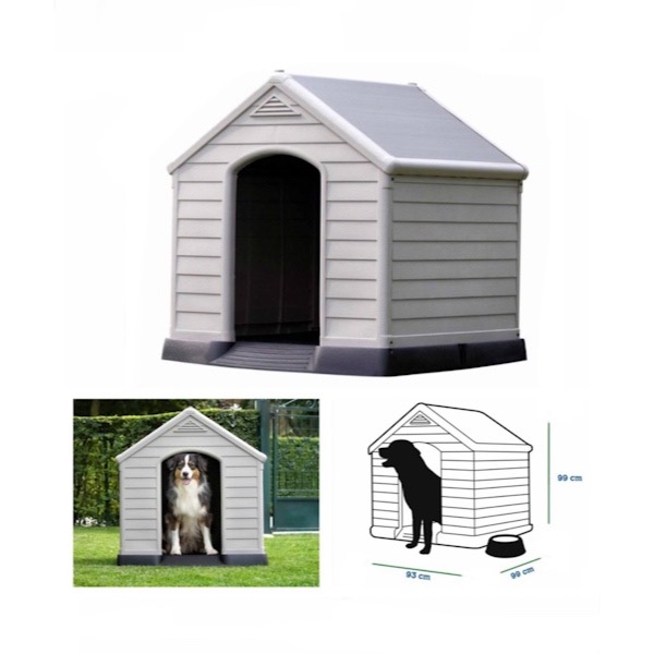 Casa Para Perro Razas Grandes, 100% plástico Térmica para Exterior 