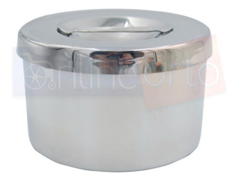 Recipiente Algodonero Torundero 500 Ml Con Tapa Acero Inoxidable