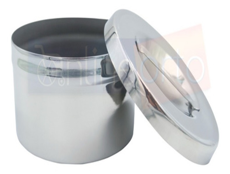 Recipiente Algodonero Torundero 500 Ml Con Tapa Acero Inoxidable