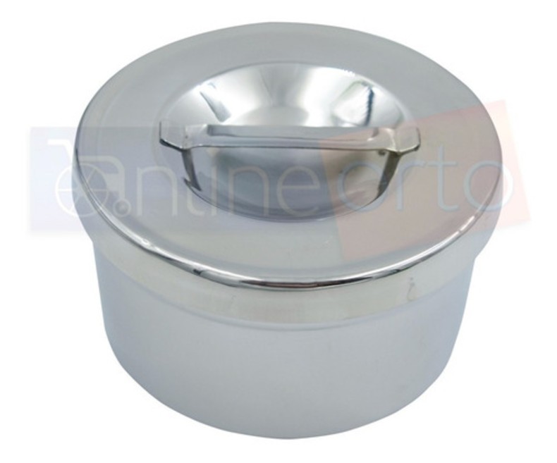 Recipiente Algodonero Torundero 500 Ml Con Tapa Acero Inoxidable