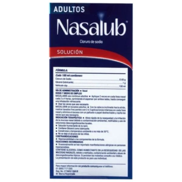 Nasalub Solución Nasal Adulto 30 Ml. Higiene Nasal