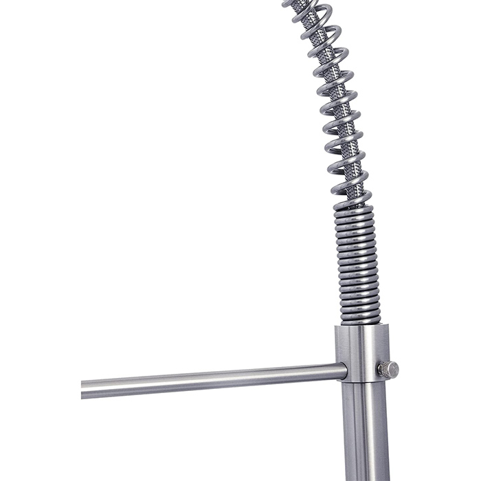 Mezcladora Flexible para Fregadero (Monomando) Acabado Niquelado, Incluye juego de Mangueras.