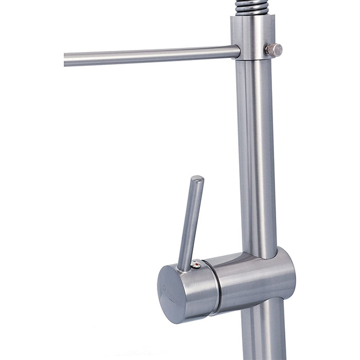 Mezcladora Flexible para Fregadero (Monomando) Acabado Niquelado, Incluye juego de Mangueras.