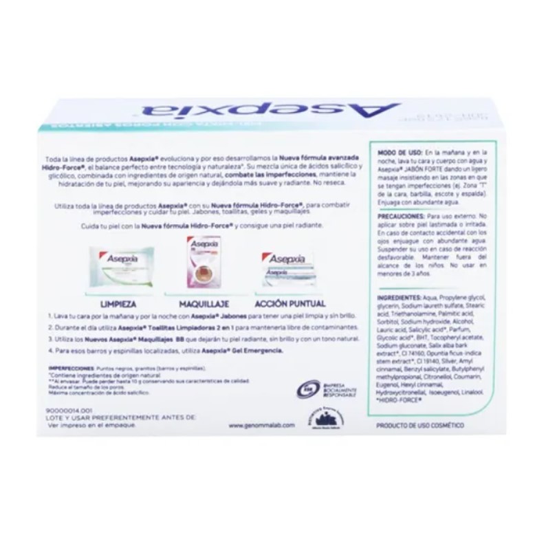 Asepxia Jabón Forte 100 G.