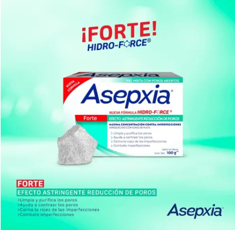 Asepxia Jabón Forte 100 G.