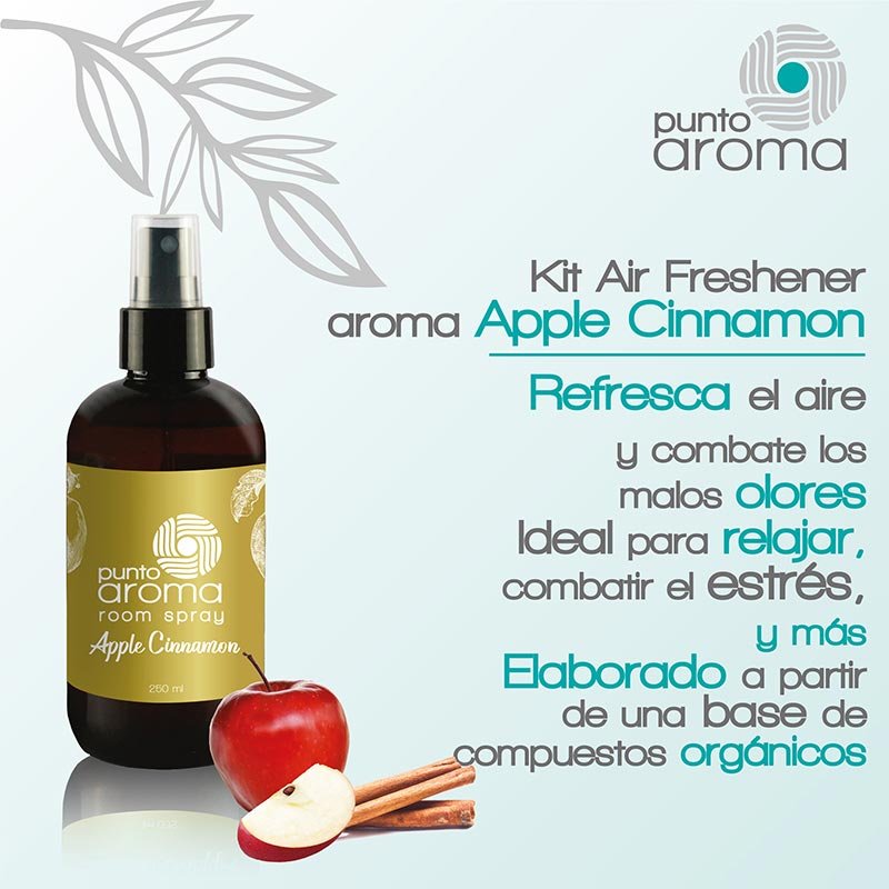  Punto Aroma Kit 3x Ambientador de Fragancia-Air Freshener-Aroma Manzana Canela
