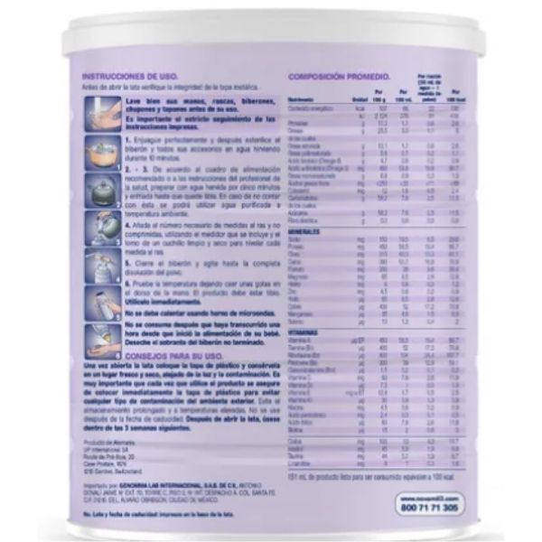 Novamil Ae Etapa 1 Fórmula Láctea 400 G. Antiestreñimiento