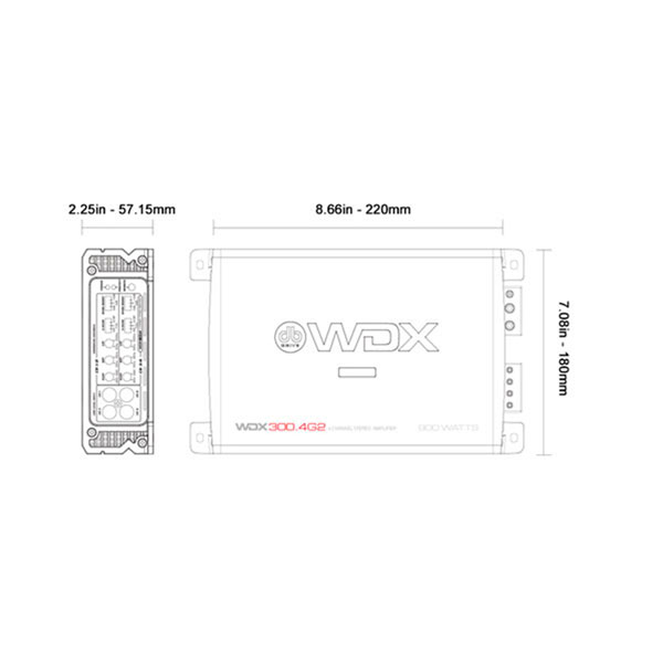 Amplificador Clase Ab De 4 Canales De La Serie Wdx 300.4g2
