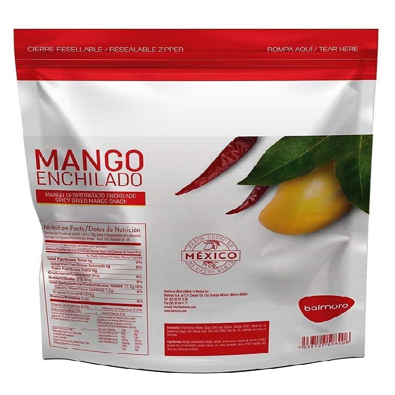 Balmoro Mango Deshidratado Enchilado Bolsa de 1 kg