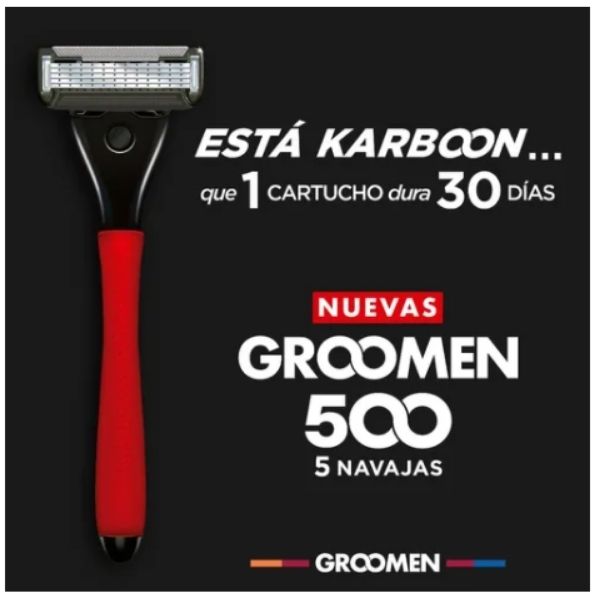 Groomen Máquina Afeitar 500 3 Pz 5 Navajas.