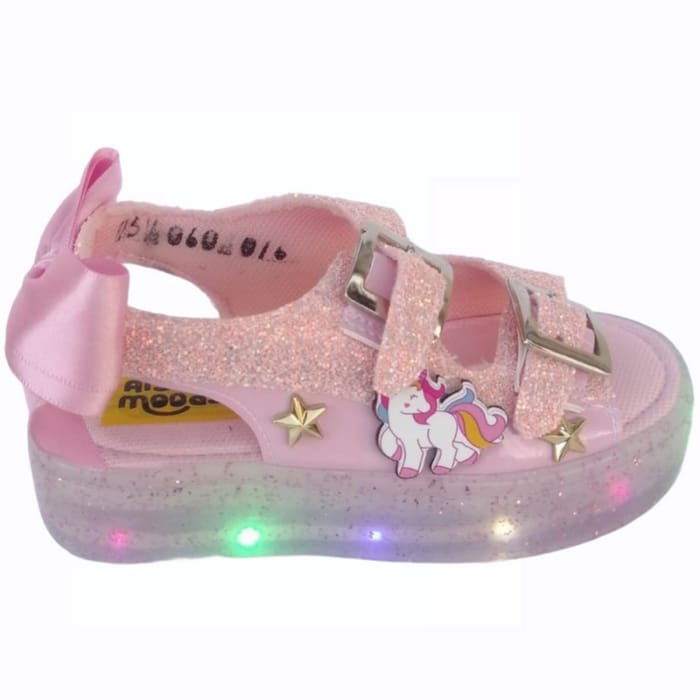 Sandalia de luces Led para niñas de personaje Unicornio Glitter