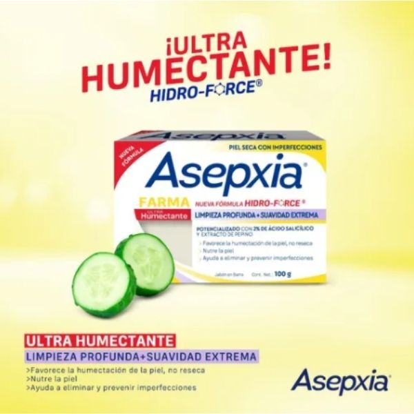 Asepxia Jabón Farma Ultra Humectación 100 G