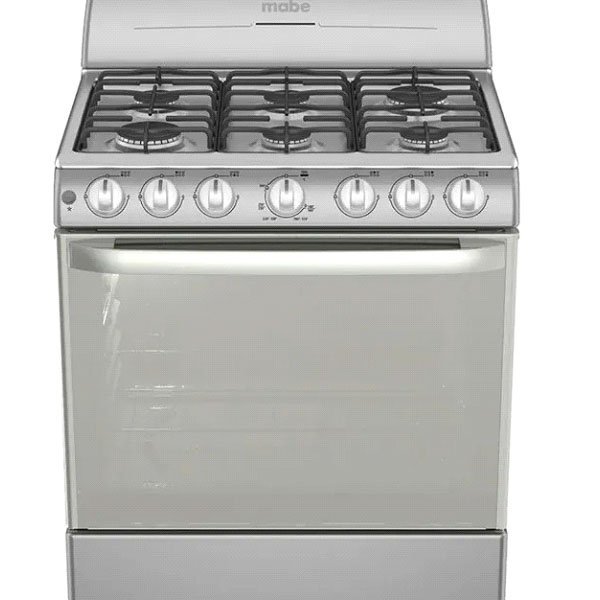 Estufa Mabe Gris De 6 Quemadores Muy Elegante Em7647bsis1