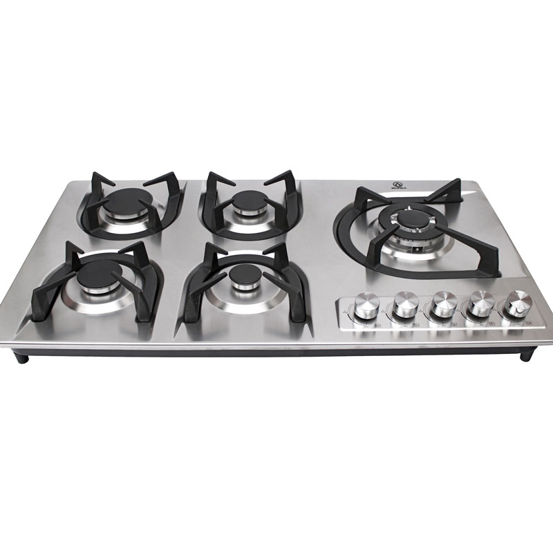 Parrilla de gas lp y gas natural SUPRA 5Q-EA con parrillas de hierro fundido y cubierta de acero inoxidable