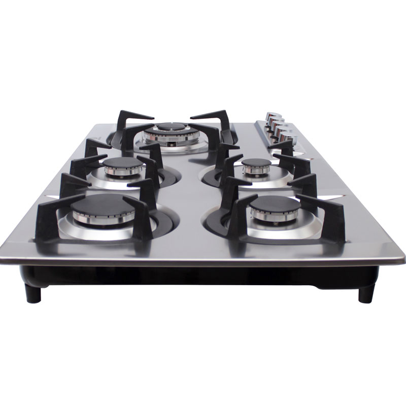 Parrilla de gas lp y gas natural SUPRA 5Q-EA con parrillas de hierro fundido y cubierta de acero inoxidable