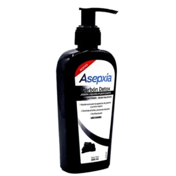 Asepxia Carbón Detox Jabón Líquido