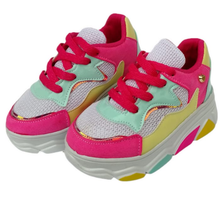 Tenis para niñas en colores Neon