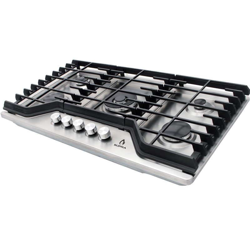 Parrilla de gas LP y gas natural SUPRA 5Q-FS-90, con cubierta de acero inoxidable y quemadores italianos