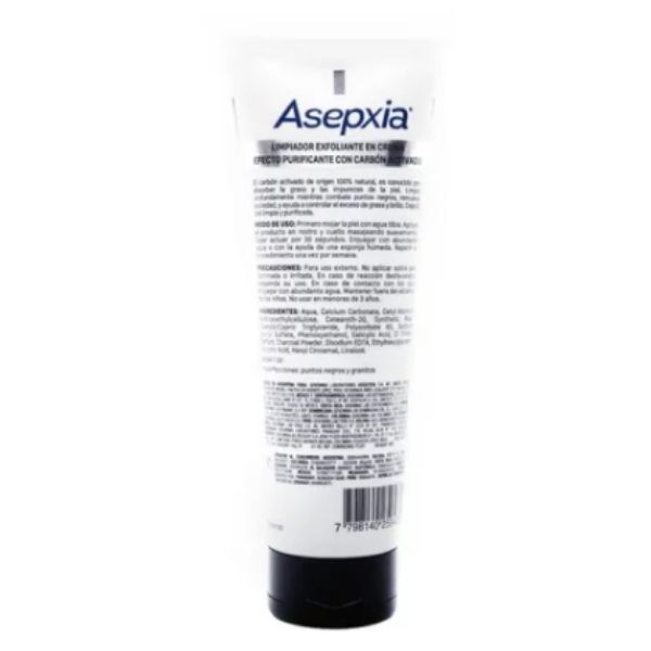 Asepxia Carbón Detox Gel Exfoliante 120 G. Limpia La Piel