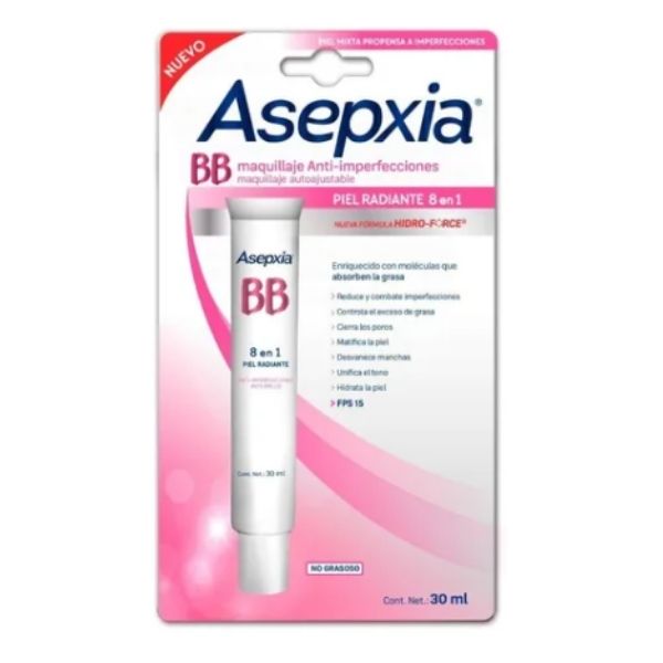 Asepxia Bb Maquillaje Líquido Autoajustable 30 G.