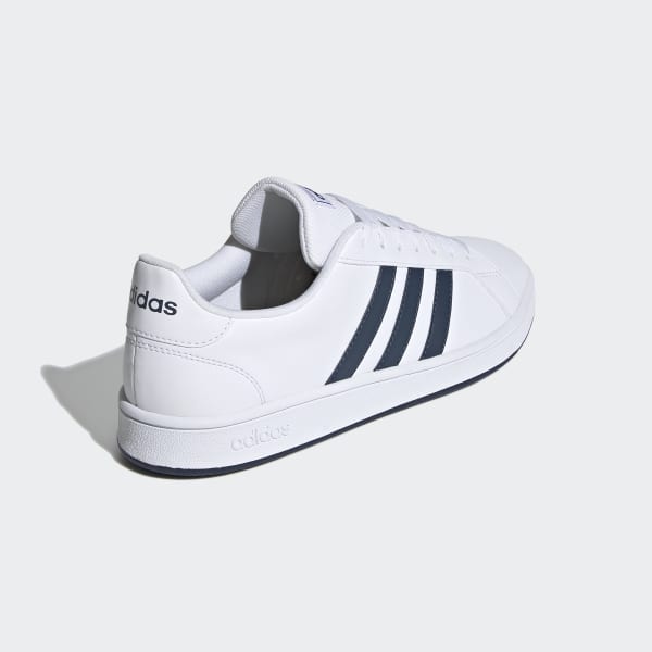 Tenis Adidas Grand Court Base Blanco Azul