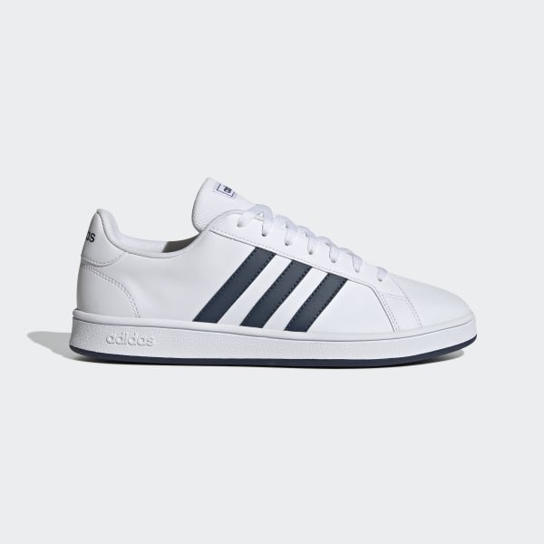 Tenis Adidas Grand Court Base Blanco Azul