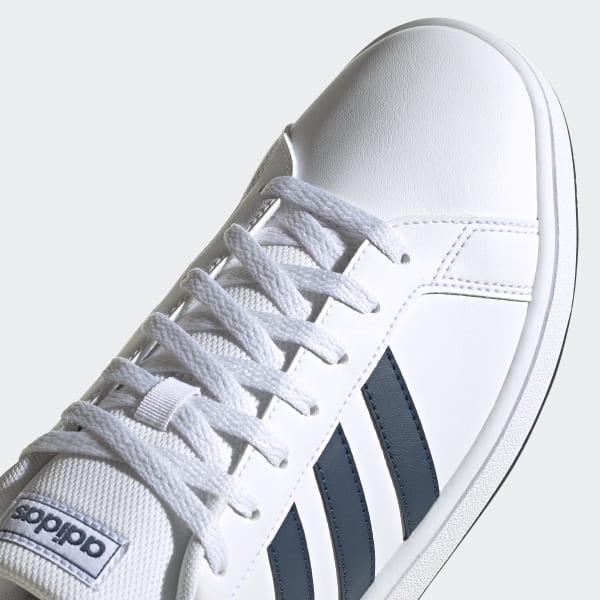 Tenis Adidas Grand Court Base Blanco Azul