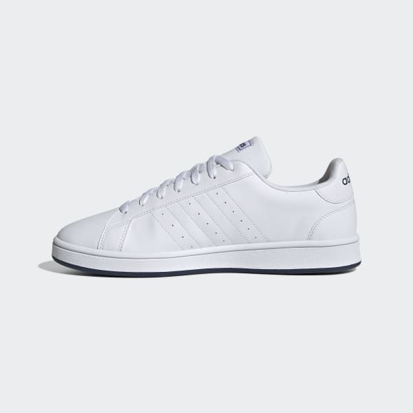Tenis Adidas Grand Court Base Blanco Azul