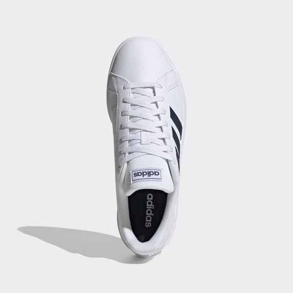 Tenis Adidas Grand Court Base Blanco Azul