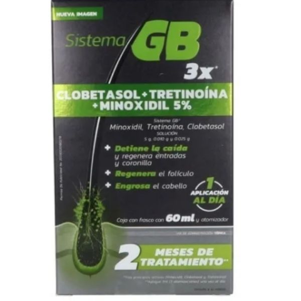 Sistema Gb Solución Alopecia 60 Ml. Minoxidil 5%