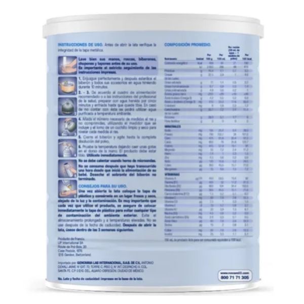 Fórmula Infantil En Polvo Genomma Lab Novamil 2 En Lata 800g