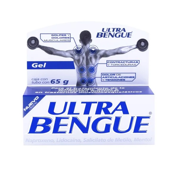 Bengue Gel Ultra Azul 65 G. Desinflama Y Alivia El Dolor