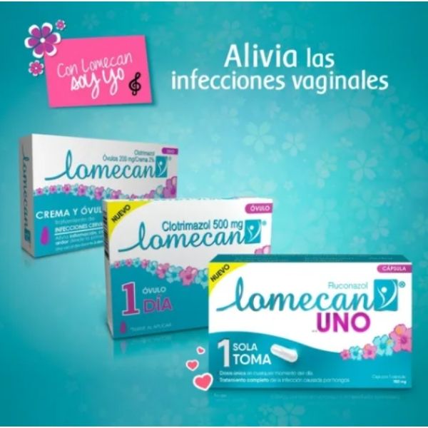 Lomecan V Duo Crema Y Óvulos. Elimina Infecciones