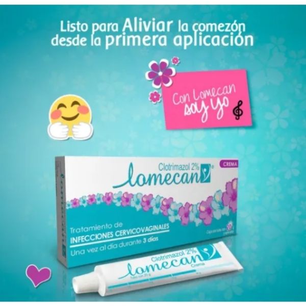 Lomecan V Crema Vaginal 20 G. Elimina Infecciones Vaginales