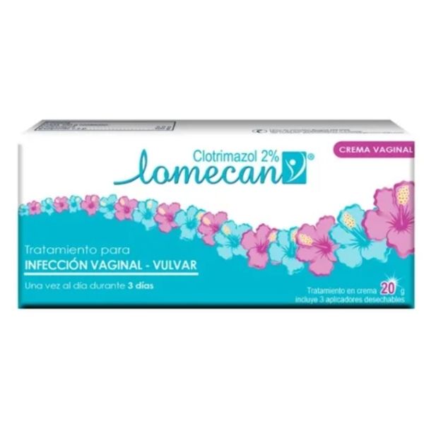 Lomecan V Crema Vaginal 20 G. Elimina Infecciones Vaginales