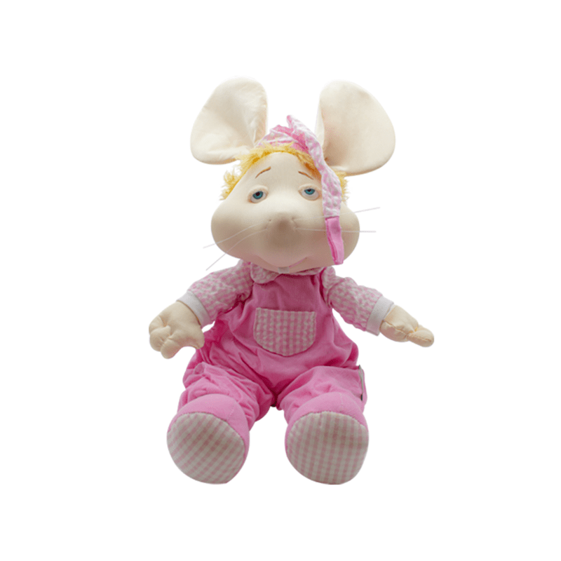 Peluche Topogigio Parlante 4 Frases Diferentes Pijama Overol Rosa