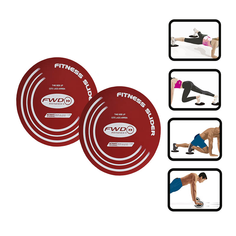 Discos deslizantes, Deslizadores de Ejercicio, 2PCS Rojo