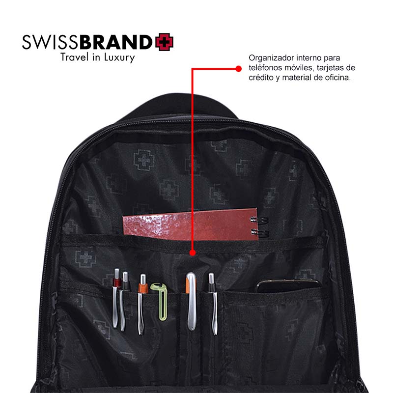 BACKPACK PORTALAP SWISSBRAND SBX00432A NEGRA