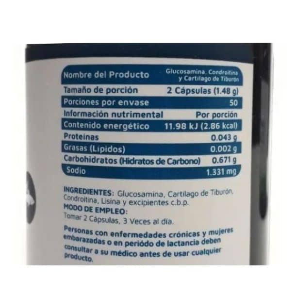 Glucosamina, Condroitina Y Cartilago De Tiburón Vidanat 