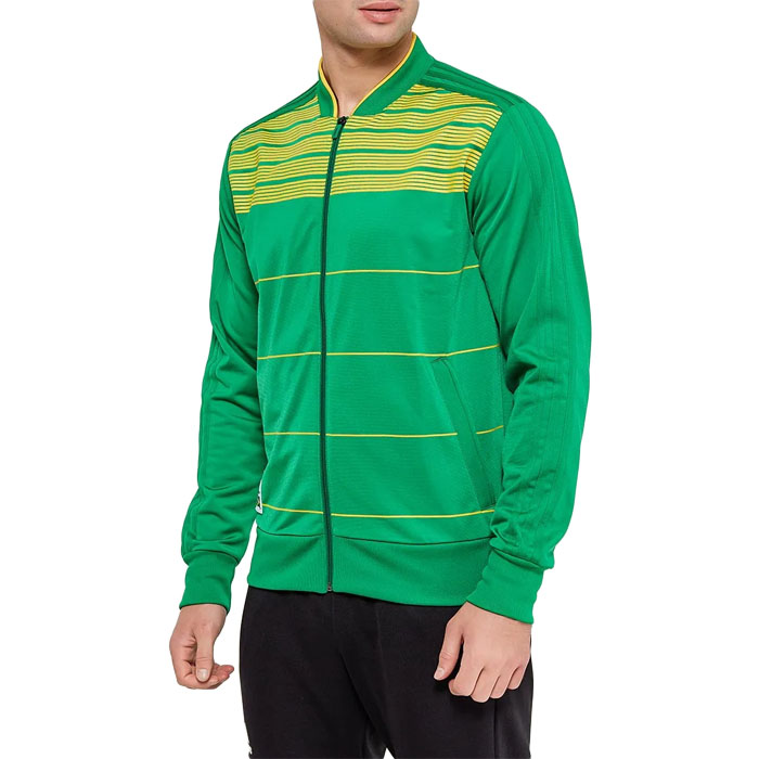 Chamarra Adidas Hombre Brasil Fútbol Verde CF1738.