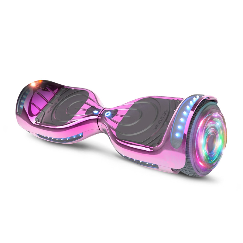 Patineta eléctrica para niños de 6 a 12 años, luces de arcoíris coloridas,  altavoz de música Bluetooth, pantalla LED y velocidad ajustable, scooter